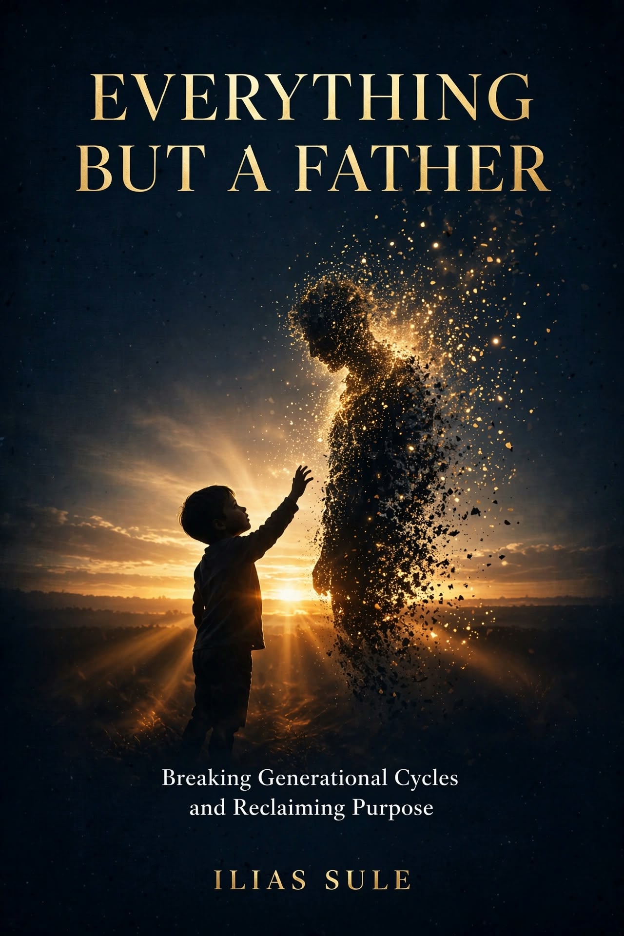 Everything But a Father — official book cover by Ilias Sule